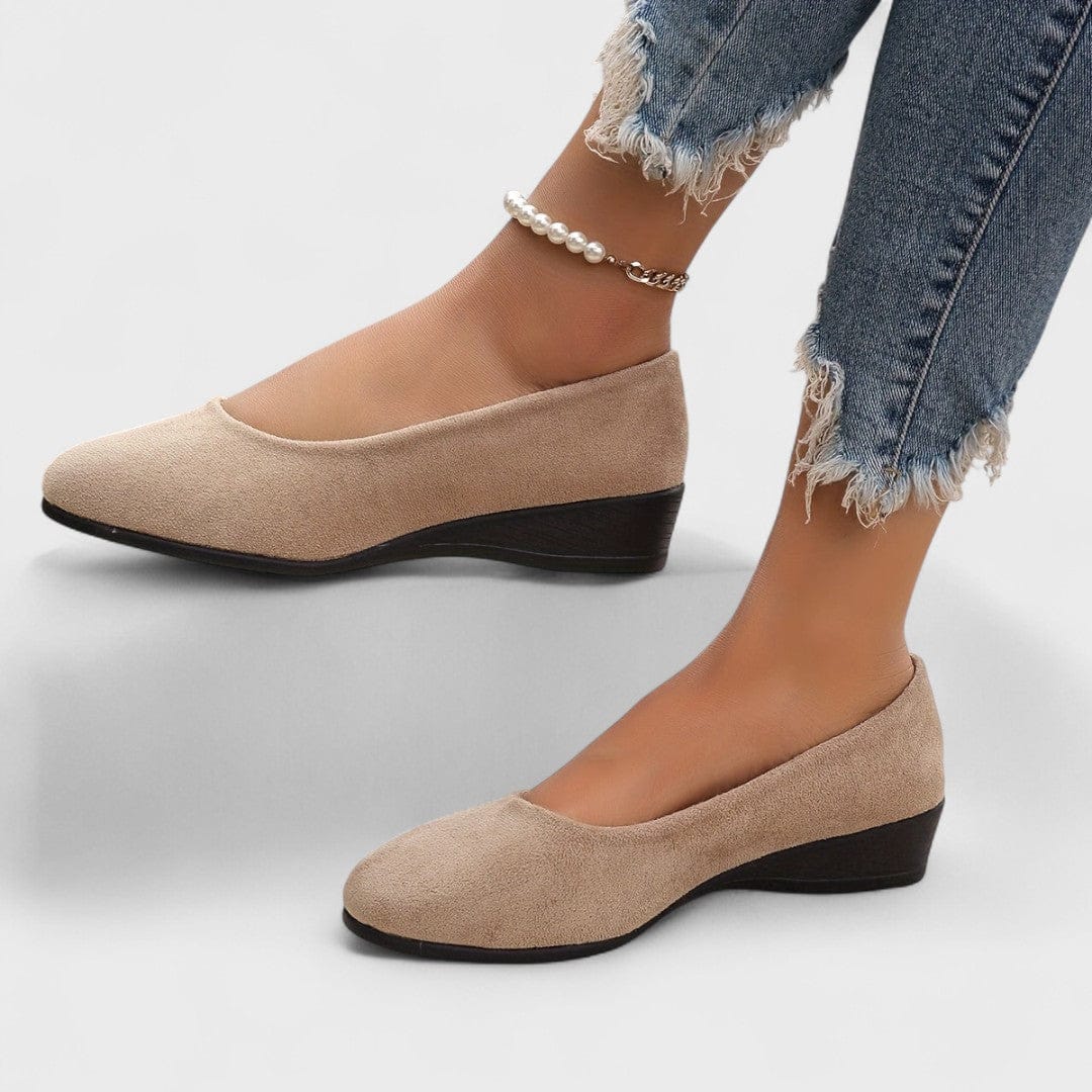 Éliane – Kényelmes balerina cipők magasított sarkú