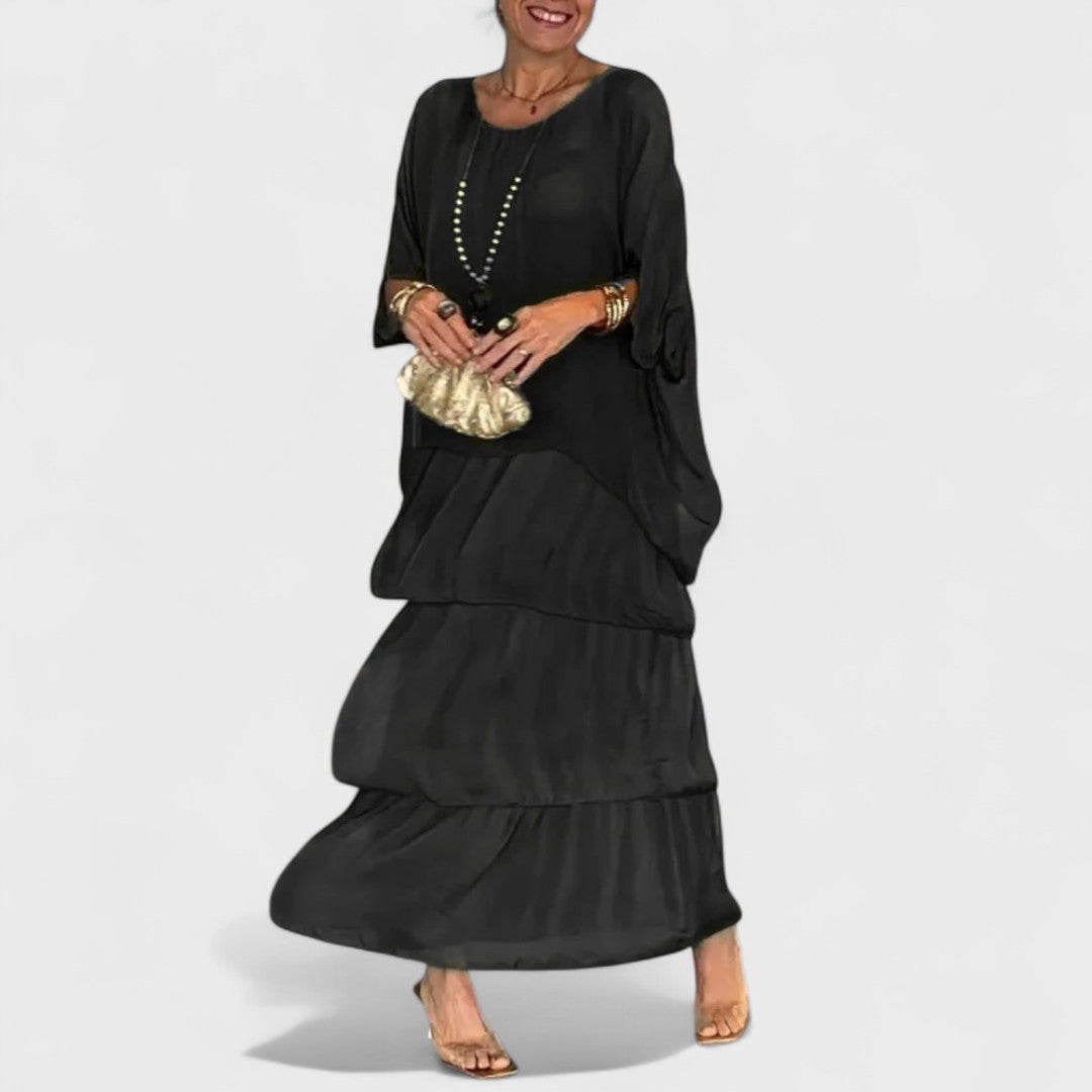 Nora - Elegáns boho chiffon ruha