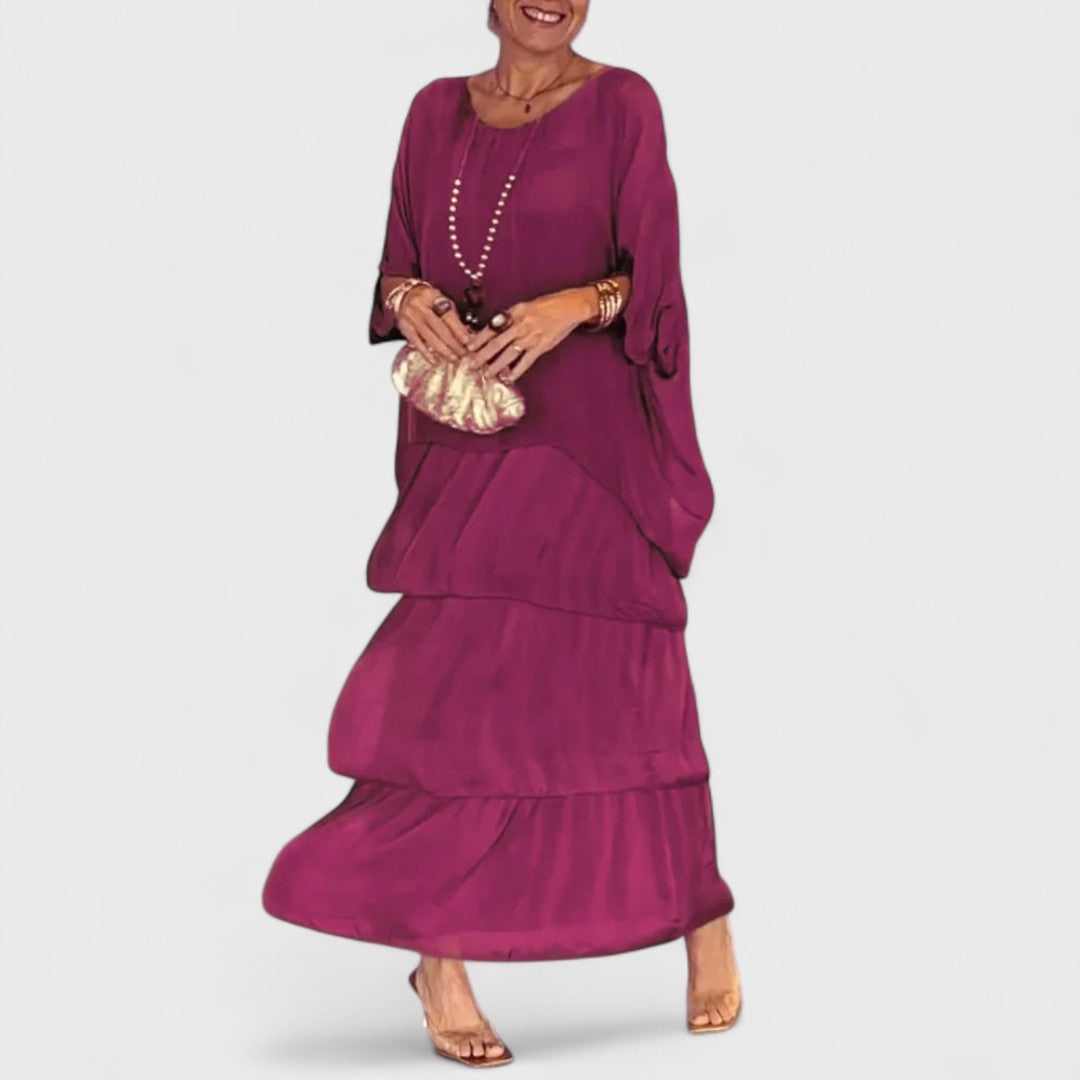 Nora - Elegáns boho chiffon ruha
