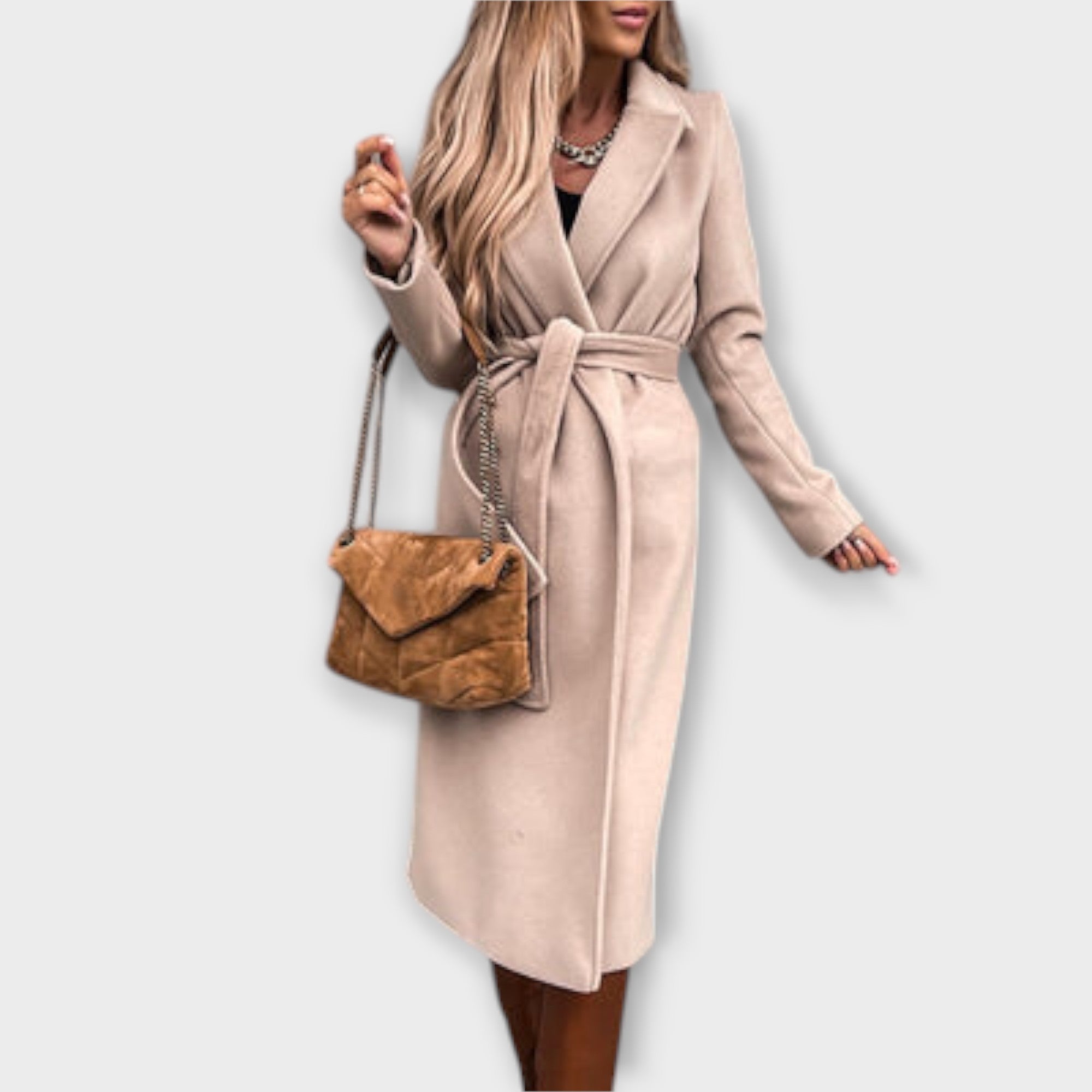 Eliza - Elegáns Hosszú Kabát Masnikkal