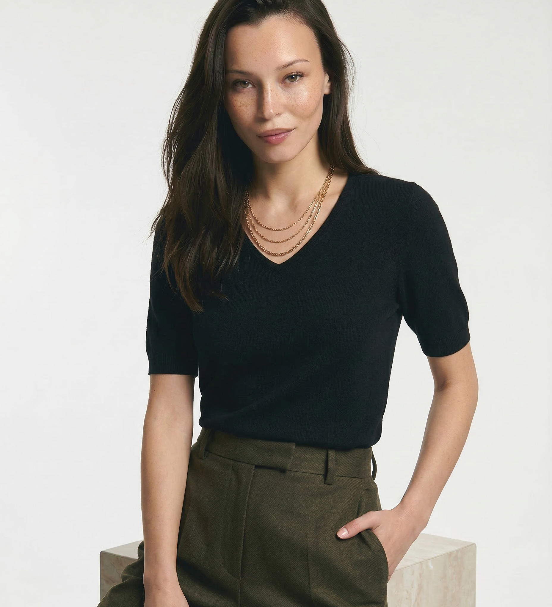 Elysian V-nyakú Kötött Top