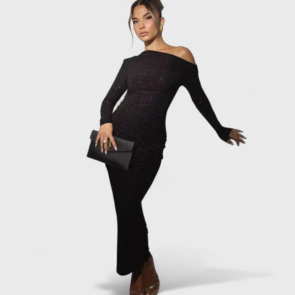 Moa - Csillogó maxi ruha