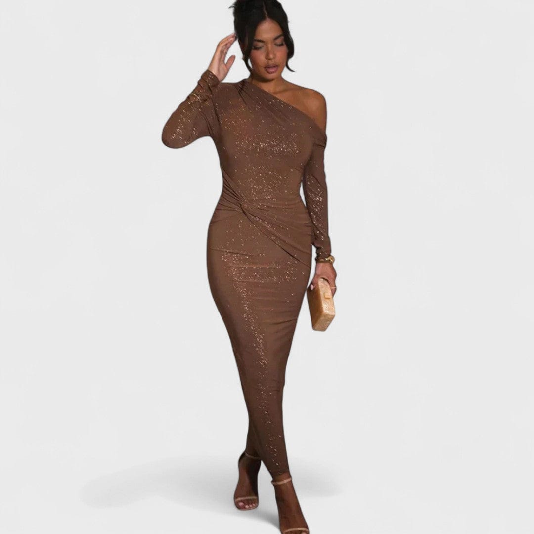 Moa - Csillogó maxi ruha